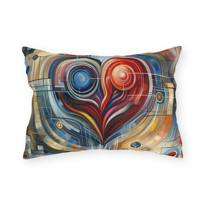Techno Heart Harmony Outdoor Pillows