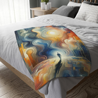 Spiritual Tranquil Sanctuary Velveteen Microfiber Blanket (Two-sided print)