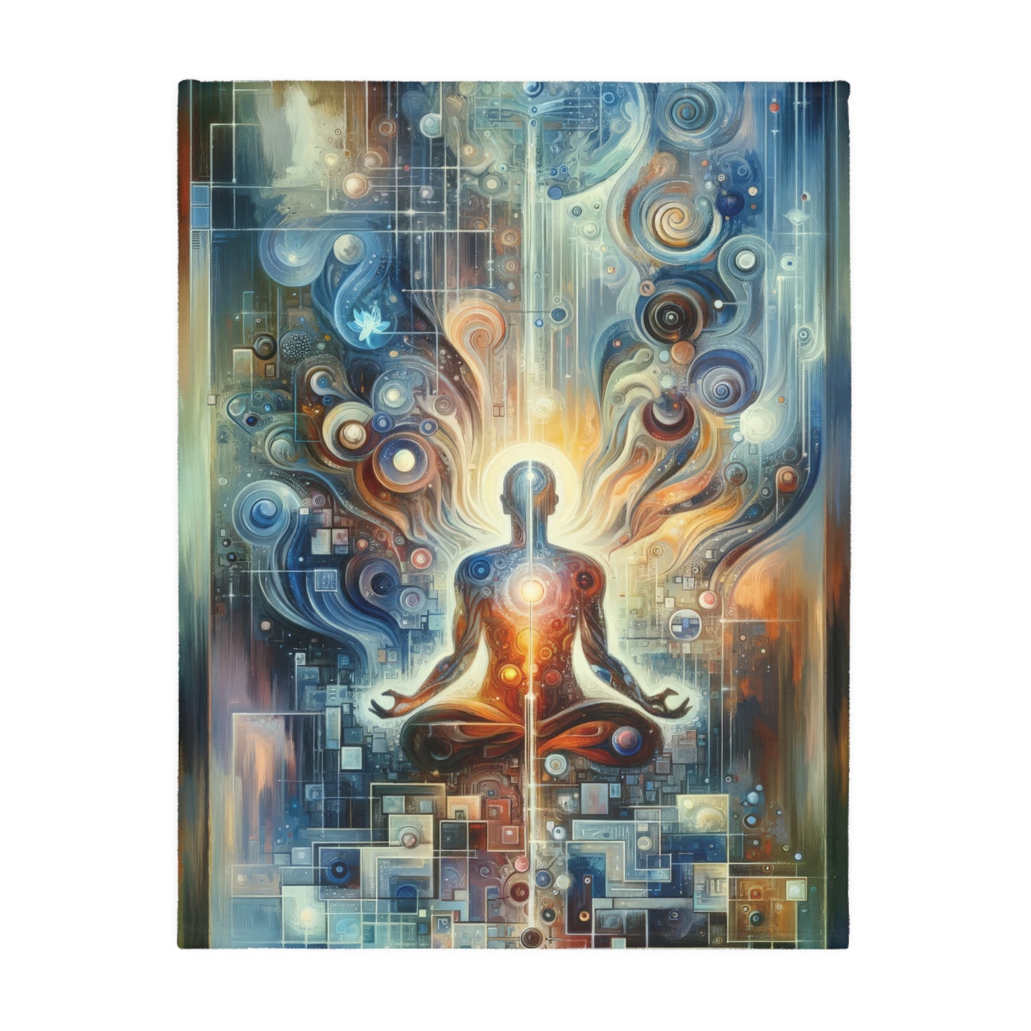 Technological Spiritual Synthesis Velveteen Microfiber Blanket (Two-sided print)