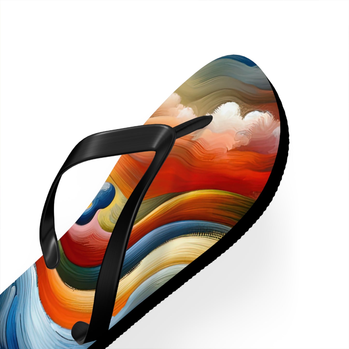 Empathetic Lifeline Abstract Flip Flops