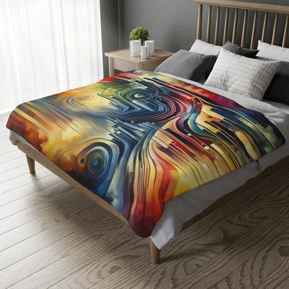 Effort Amplifies Outcome Velveteen Microfiber Blanket (Two-sided print)