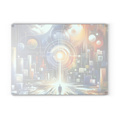 Mindful Megabyte Convergence Glass Cutting Board