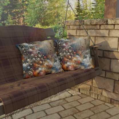 Abstract Mechanical Harmony Outdoor Pillows