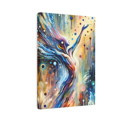 Journey Embrace Tachism Canvas Photo Tile