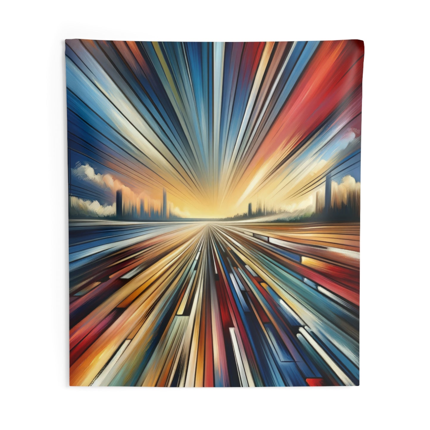 Strategic Horizon Tachism Indoor Wall Tapestries