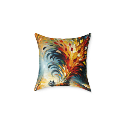 Autumn Whirlwind Escape Spun Polyester Pillow