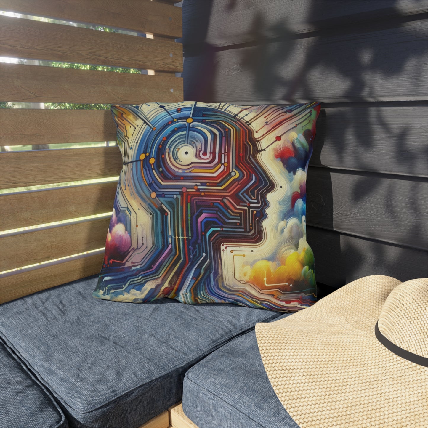 Supportive Digital Empathy Outdoor Pillows