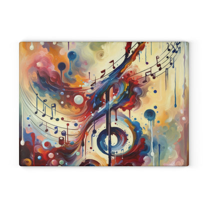 Harmonizing Melody Life Glass Cutting Board