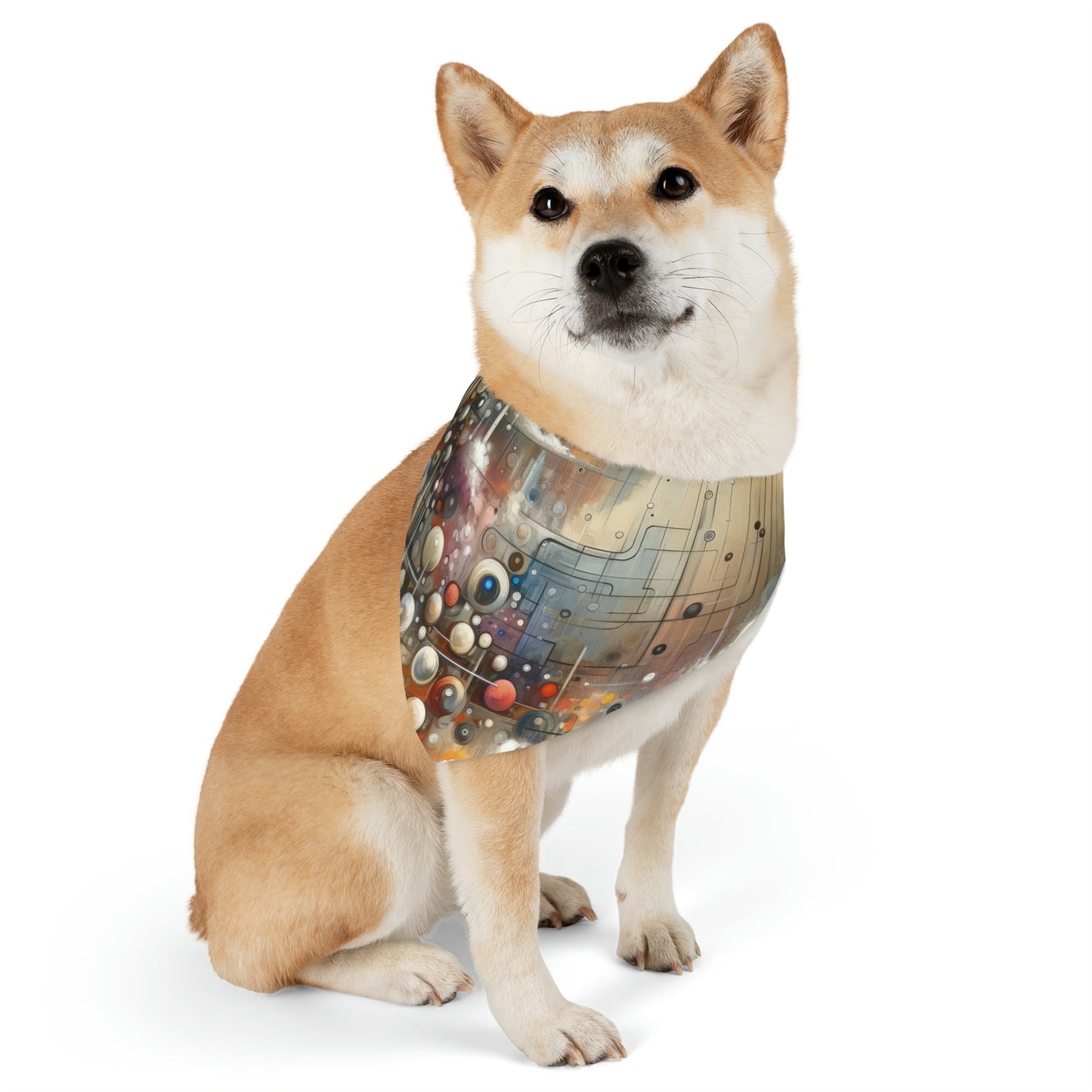 Abstract Mechanical Harmony Pet Bandana Collar