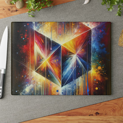 Prismatic Light Spectrum Glass Cutting Board