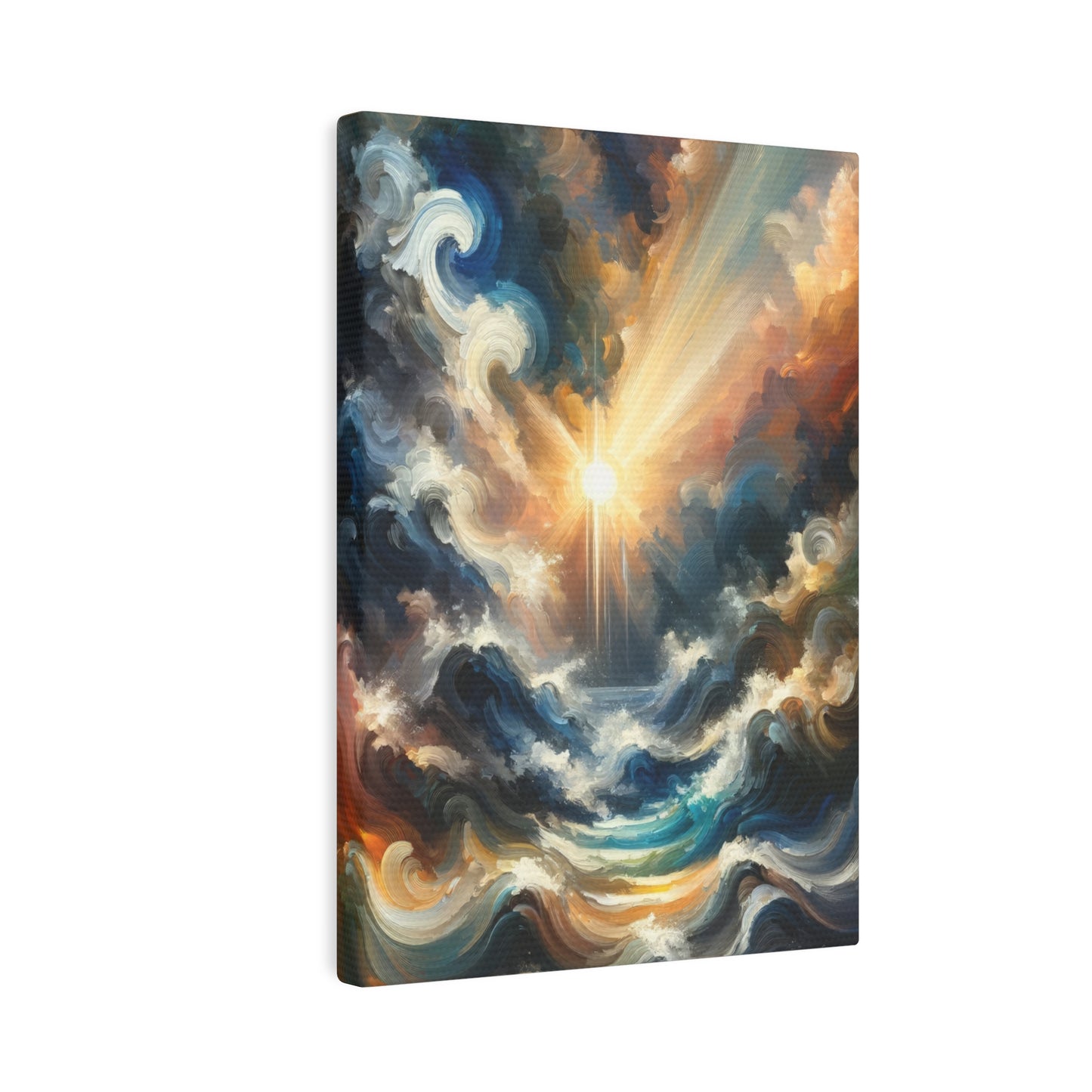 Tumultuous Sea Enlightenment Canvas Photo Tile