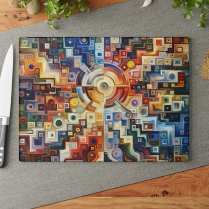 Essence Kaleidoscope Tapestry Glass Cutting Board