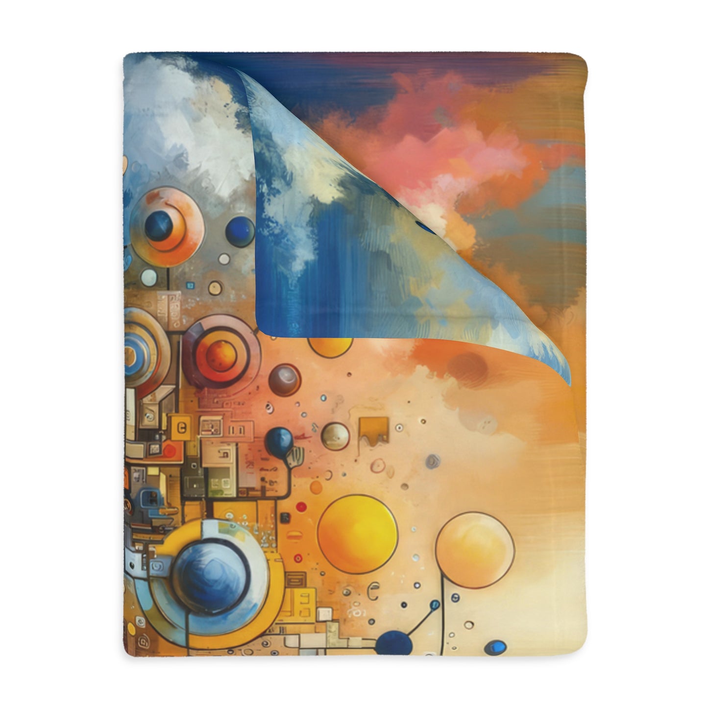 Connected Virtuality Canvas Velveteen Microfiber Blanket (Two-sided print)