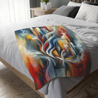 Transcending Abstract Limitations Velveteen Microfiber Blanket (Two-sided print)