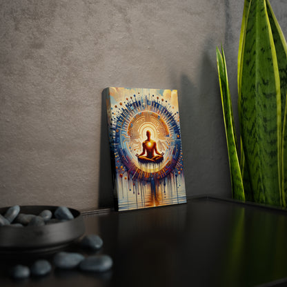 Meditative Technological Fusion Canvas Photo Tile
