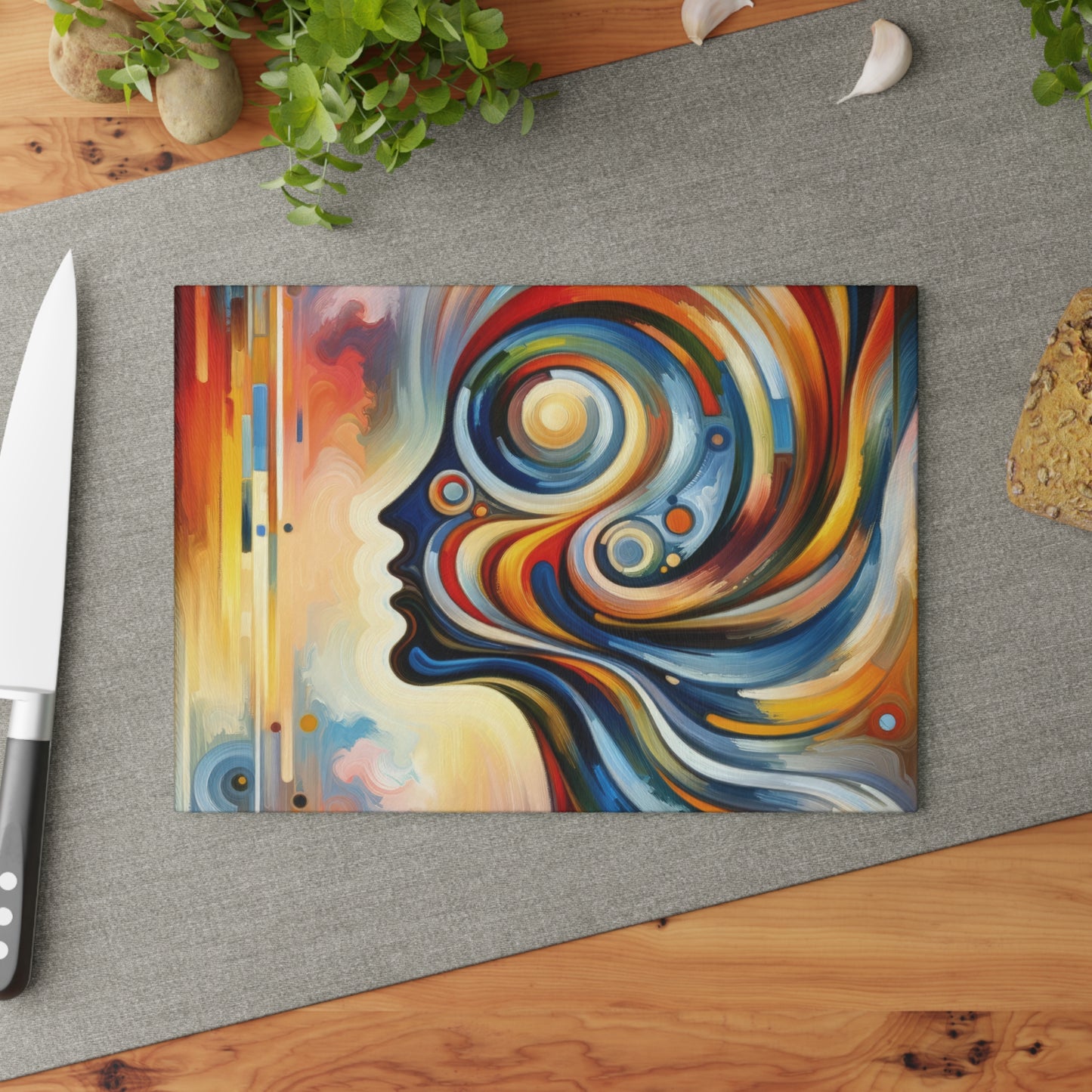 Transformative Harmonic Tachism Glass Cutting Board