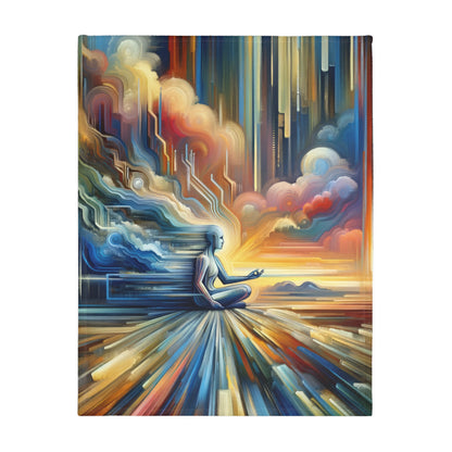 Eternal Digital Meditation Velveteen Microfiber Blanket (Two-sided print)