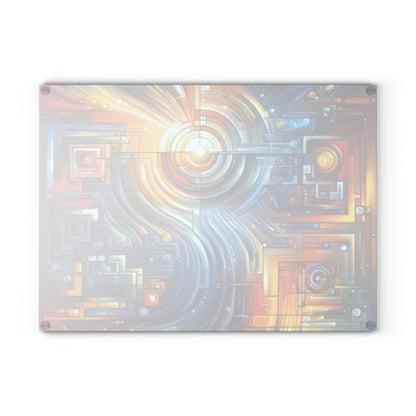 Digital Tachism Connectivity Glass Cutting Board