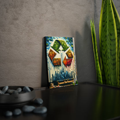 Upcycling Lifecycle Artistry Canvas Photo Tile