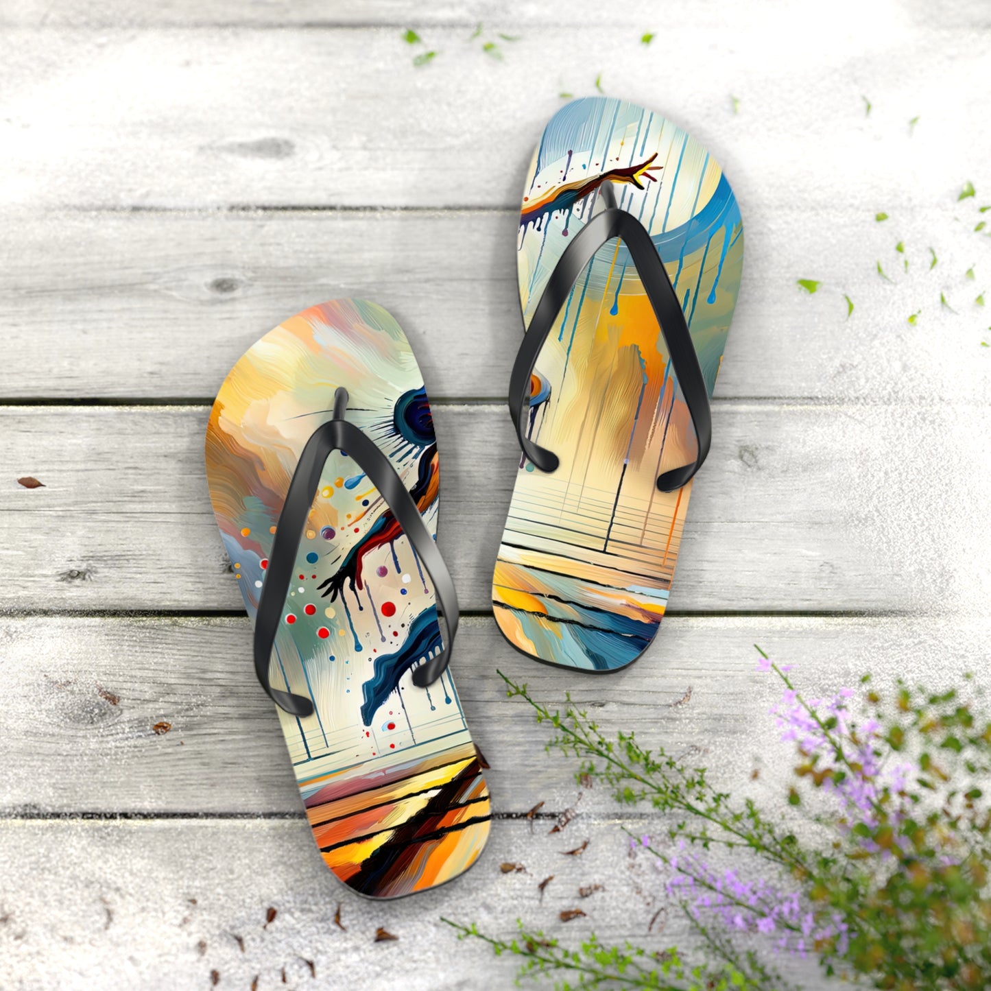 Expressive Dance Reflection Flip Flops