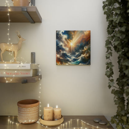 Tumultuous Sea Enlightenment Canvas Photo Tile