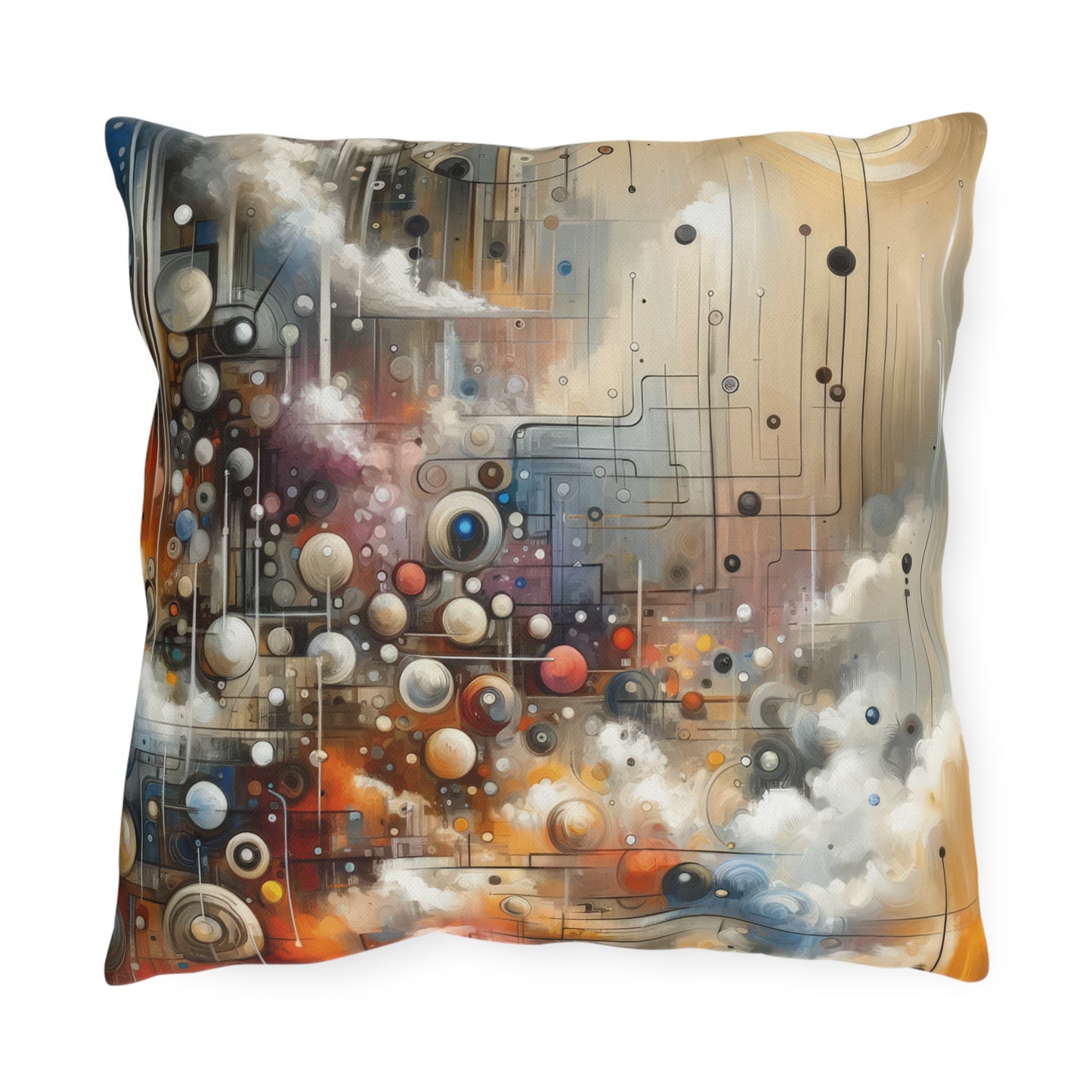 Abstract Mechanical Harmony Outdoor Pillows