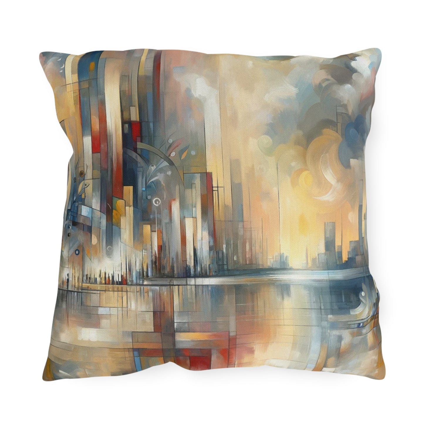 Abstract Buzzing Stillness Outdoor Pillows
