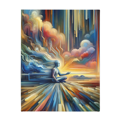 Eternal Digital Meditation Velveteen Microfiber Blanket (Two-sided print)