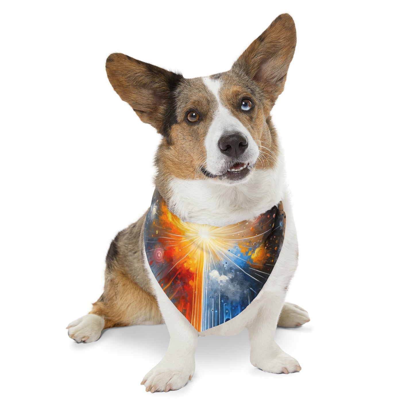 Luminous Abstract Tachism Pet Bandana Collar