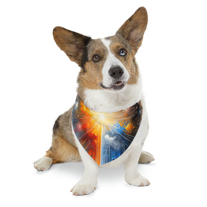 Luminous Abstract Tachism Pet Bandana Collar
