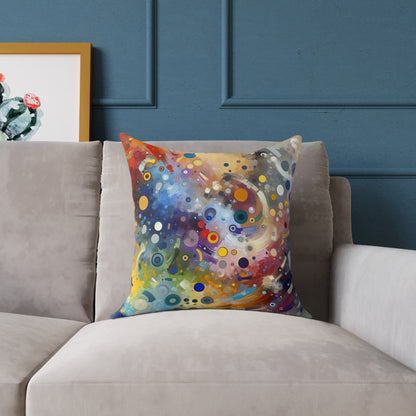 Humorous Unified Tachism Spun Polyester Pillow