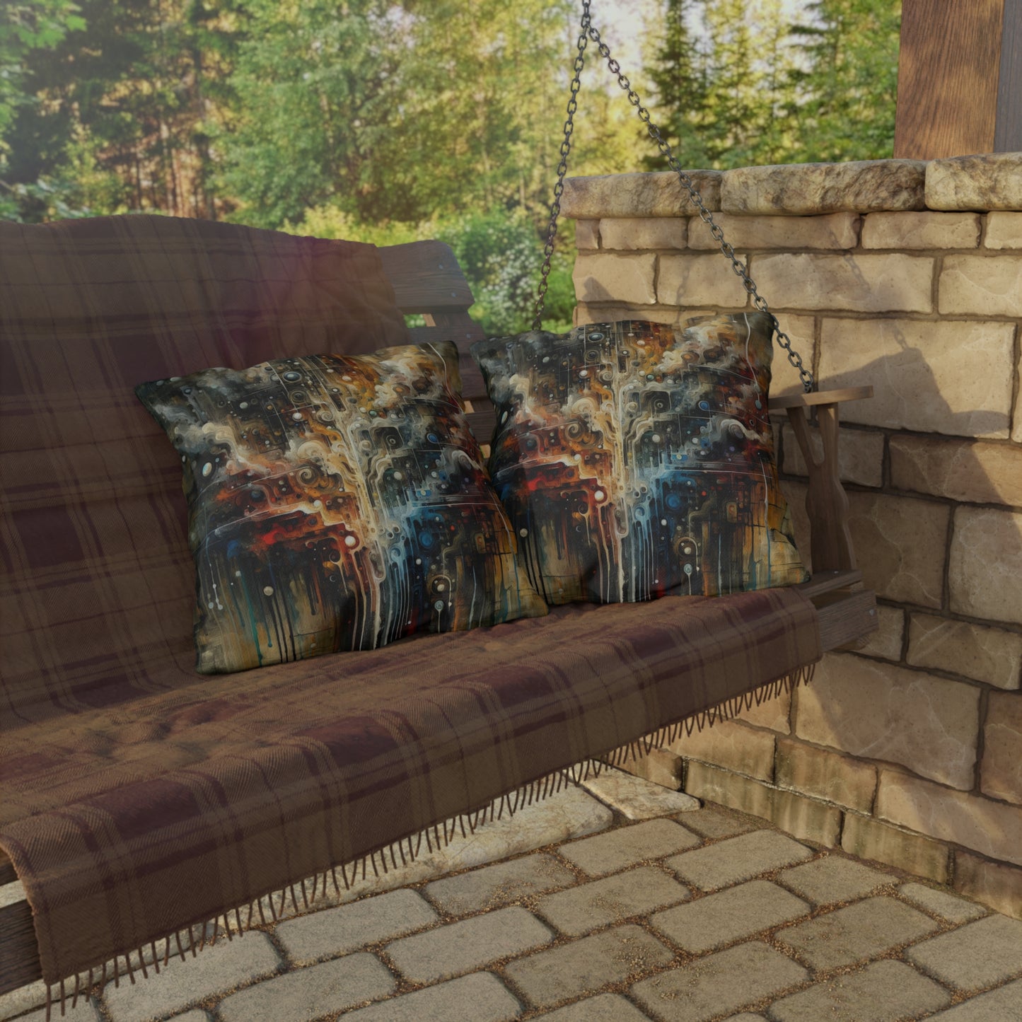 Integral Stewardship Abstract Outdoor Pillows