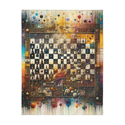 Cosmic Chess Integration Velveteen Microfiber Blanket (Two-sided print)