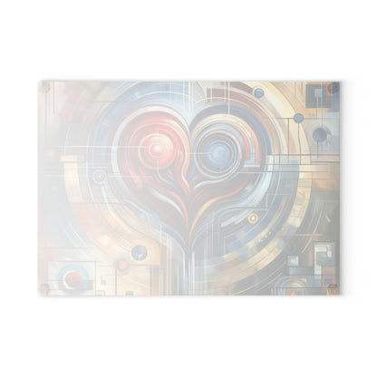 Techno Heart Harmony Glass Cutting Board