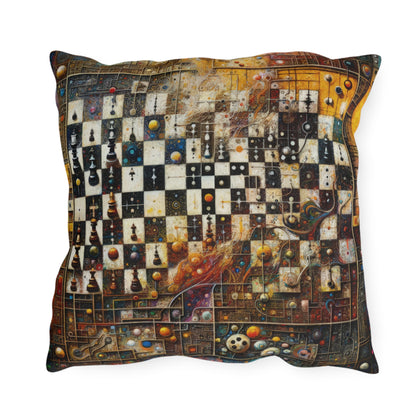 Cosmic Chess Integration Outdoor Pillows