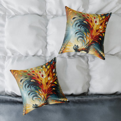 Autumn Whirlwind Escape Spun Polyester Pillow