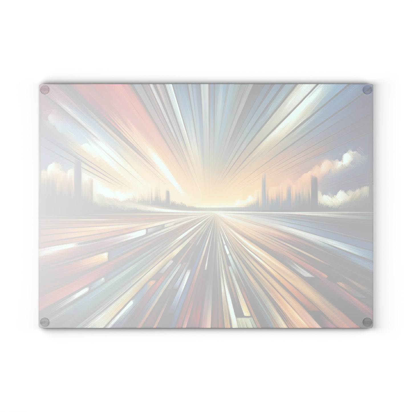 Strategic Horizon Tachism Glass Cutting Board