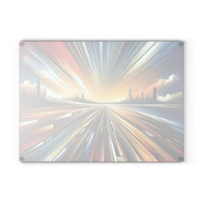 Strategic Horizon Tachism Glass Cutting Board