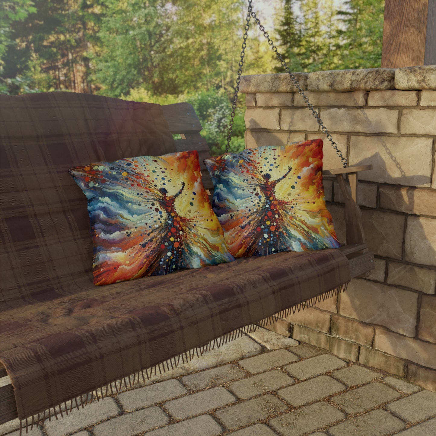 Vibrant Growth Symphony Outdoor Pillows