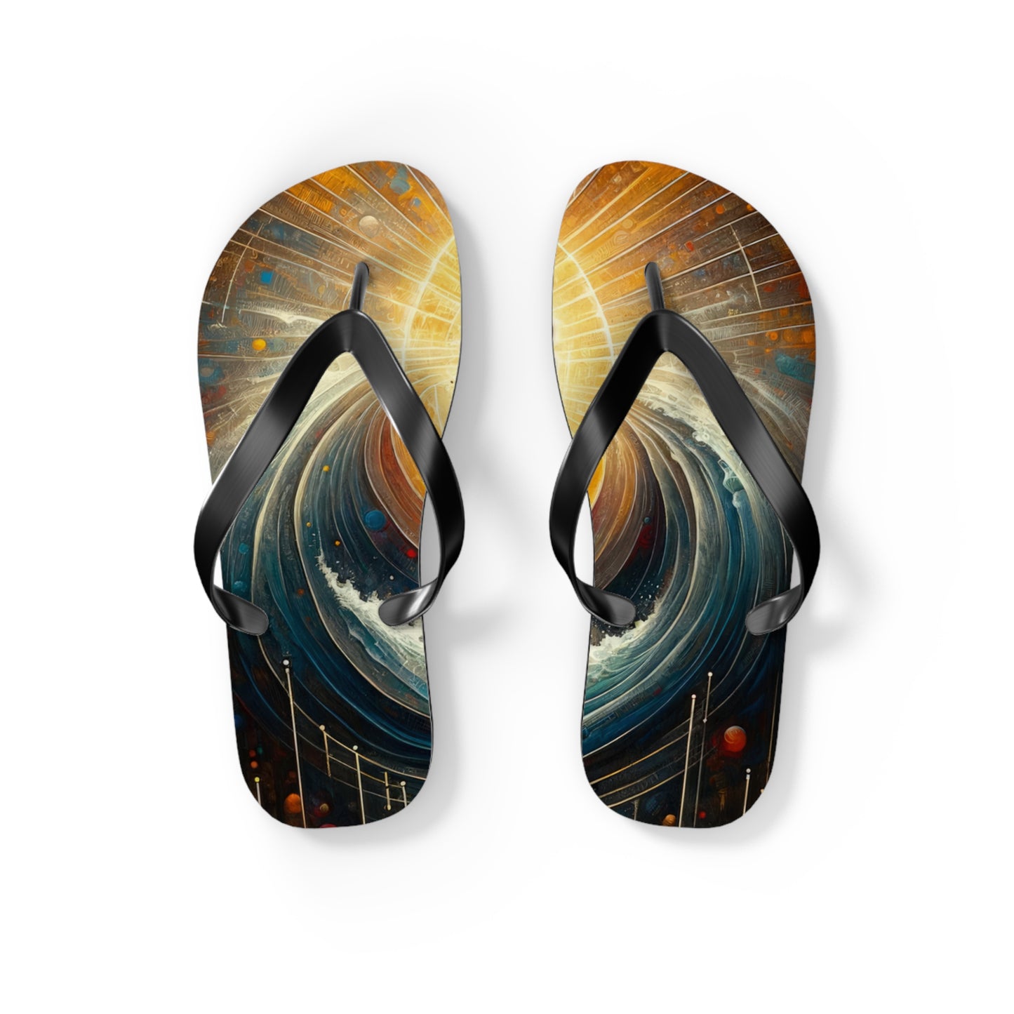 Awakened Heart Waves Flip Flops