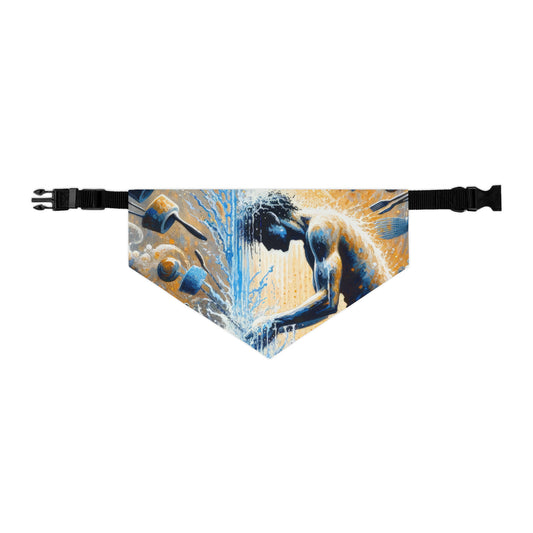 Meditative Kinetic Tachism Pet Bandana Collar