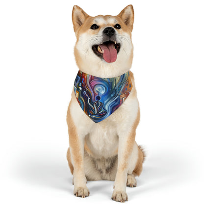 Digital Mindfulness Abstract Pet Bandana Collar