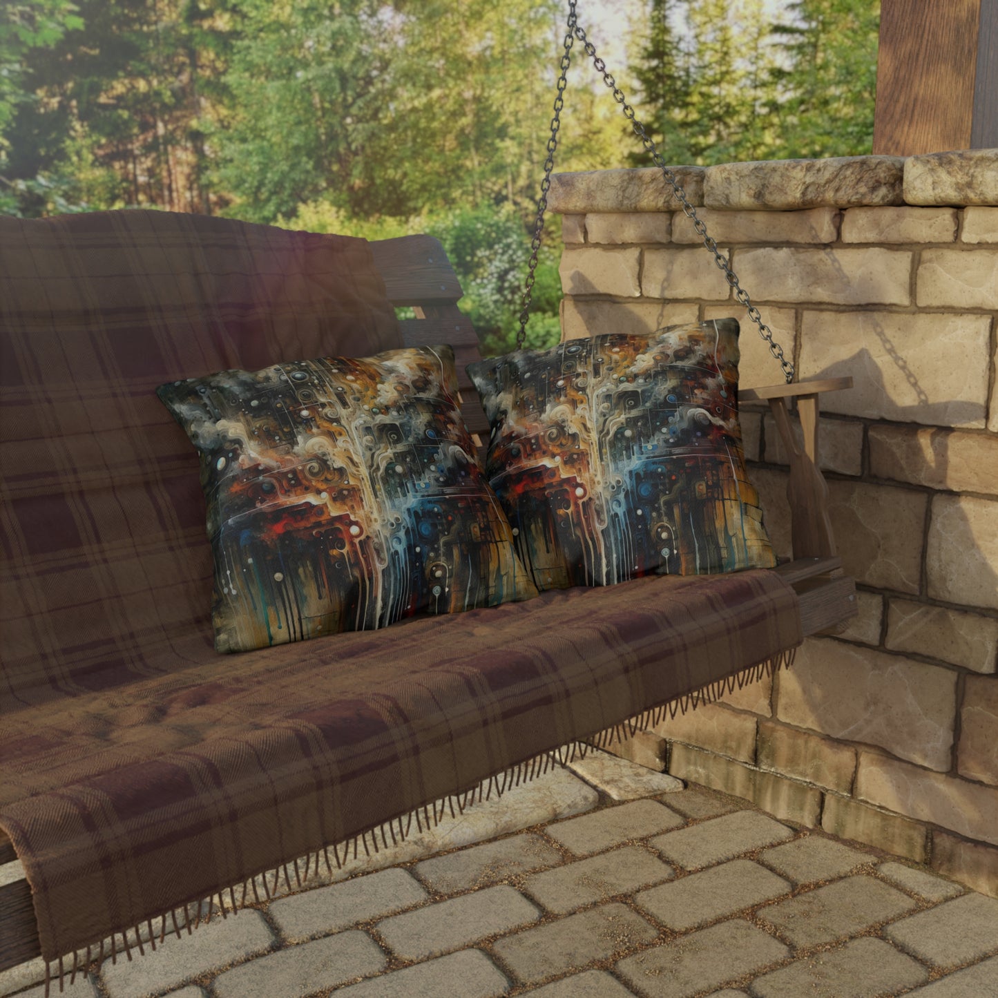 Integral Stewardship Abstract Outdoor Pillows