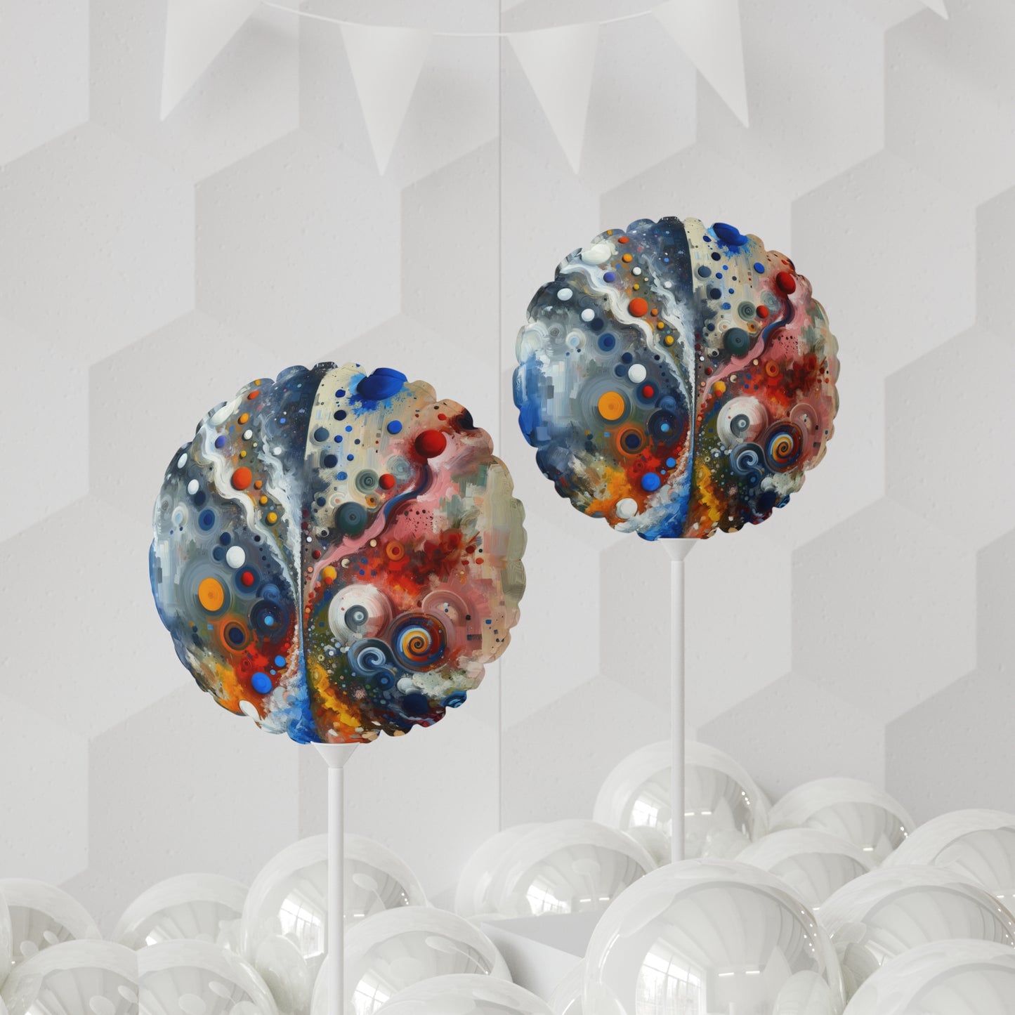 Unity Duality Abstraction Balloon (Round and Heart-shaped), 11"