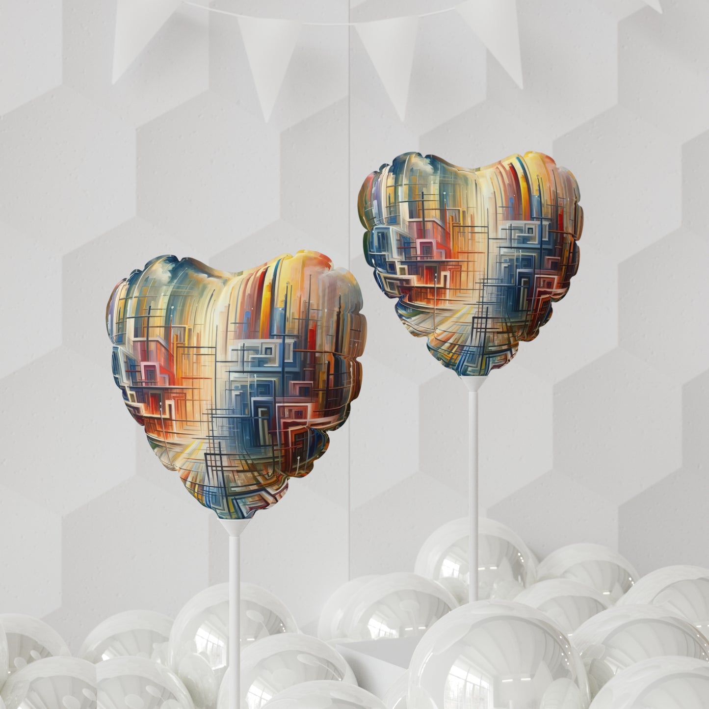 Urban Flow Interconnectedness Balloon (Round and Heart-shaped), 11"