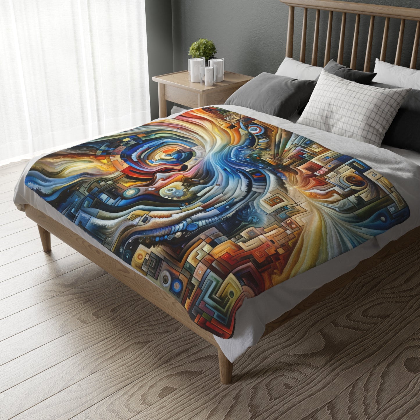 Awakening Spiral Empowerment Velveteen Microfiber Blanket (Two-sided print)