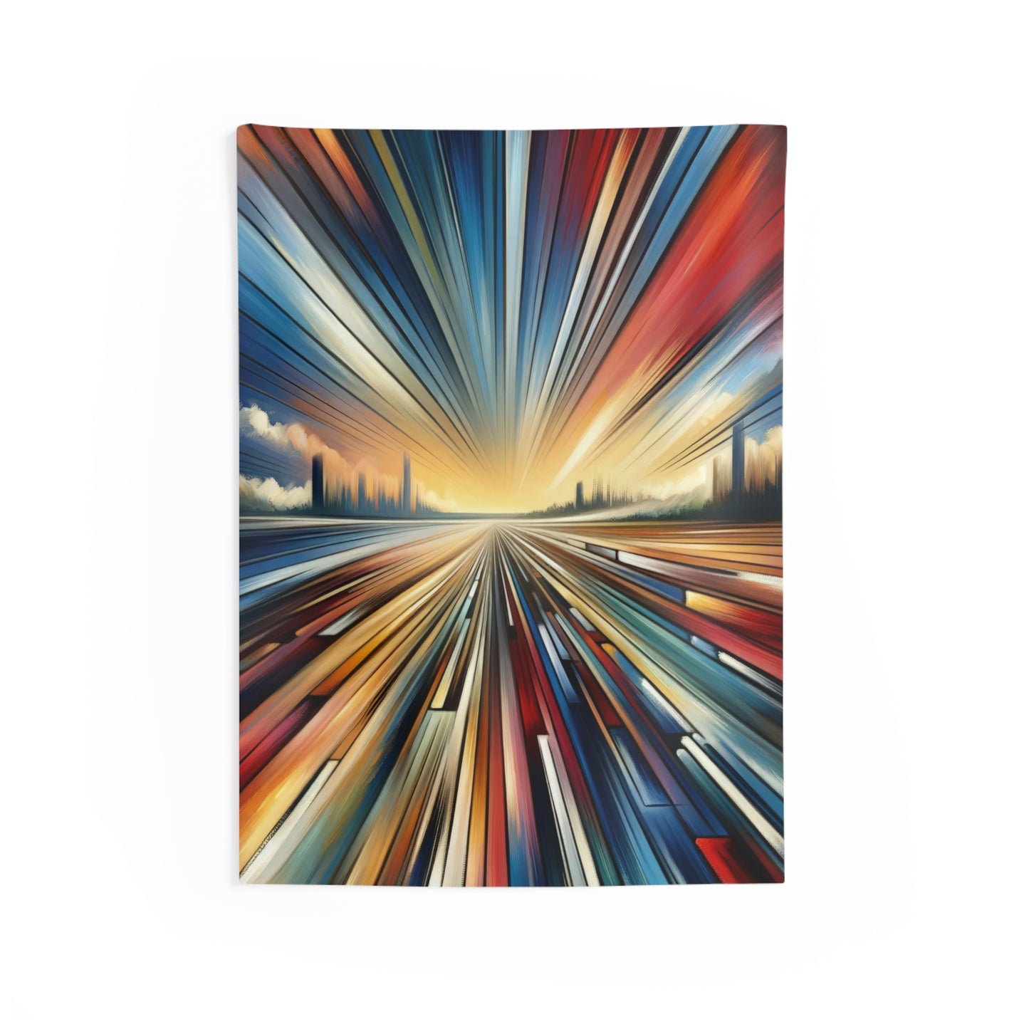 Strategic Horizon Tachism Indoor Wall Tapestries