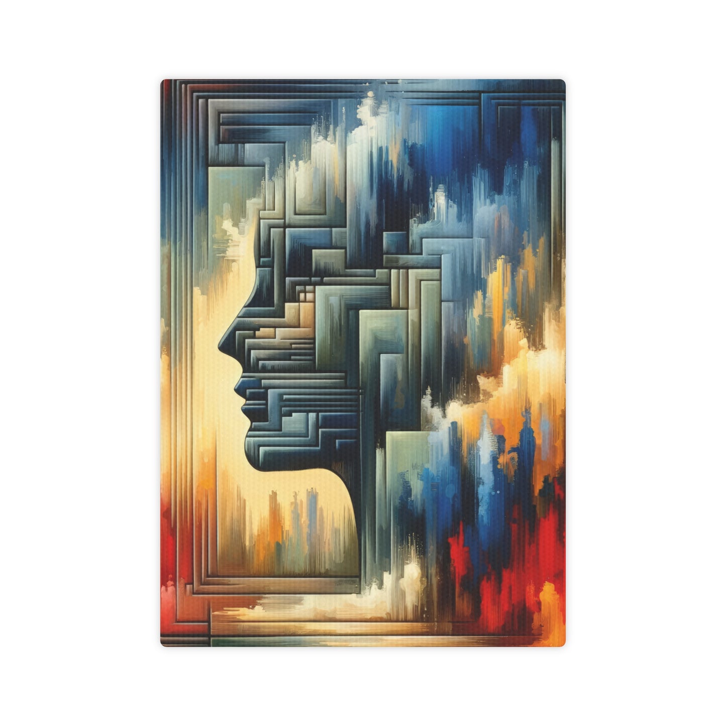 Abstract Geometric Boundaries Canvas Photo Tile