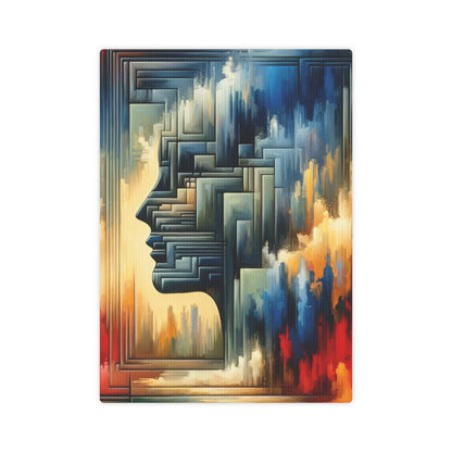 Abstract Geometric Boundaries Canvas Photo Tile