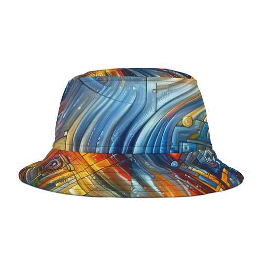 Digital Tachism Connectivity Bucket Hat (AOP)